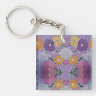Porte-clés Lavendar Lovie Floral Acrylique Porte - clé
