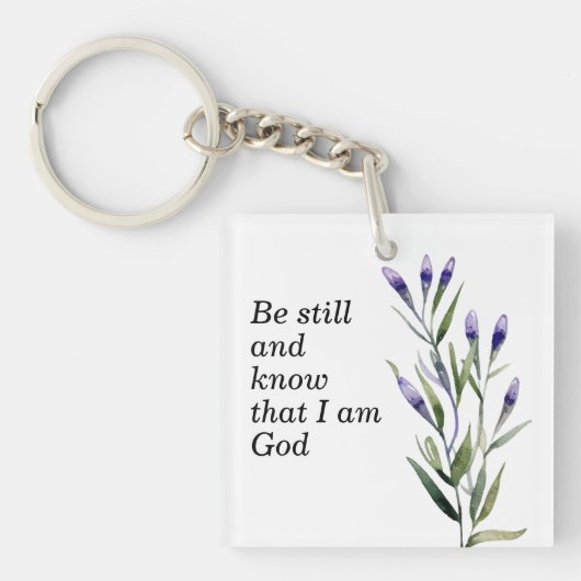 Porte-clés Lavender Bible Verse Christian Mariage Invité Favo (Devant)