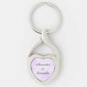 Porte-clés Lavender Heart Romantic Name  (Devant)