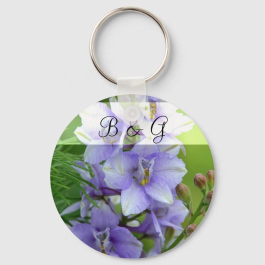Porte-clés Lavender Larkspur Wedding (Recto)