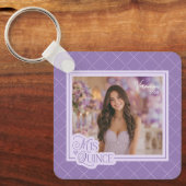 Porte-clés Lavender Mis Quince Quinceañera (Recto)
