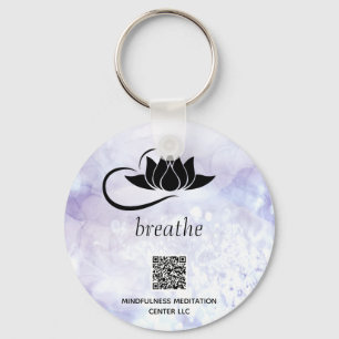 Porte-clés *~* Lavender QR - BREATHE Lotus Branding SWAQ