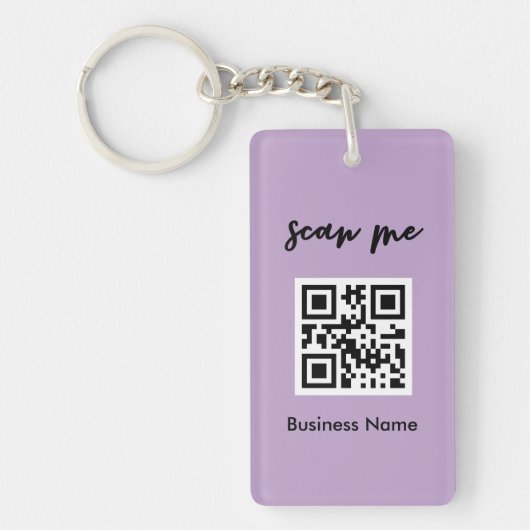 Porte-clés Lavender QR Code Carte de visite Votre logo person (Devant)