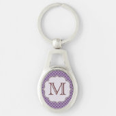 Porte-clés Lavender Quarterfoil Latti Monogramme Porte - clé (Devant)