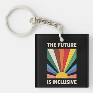 Porte-clés L'Avenir Est Inclusif LGBTQ Fierté Allié Arc-en-ci