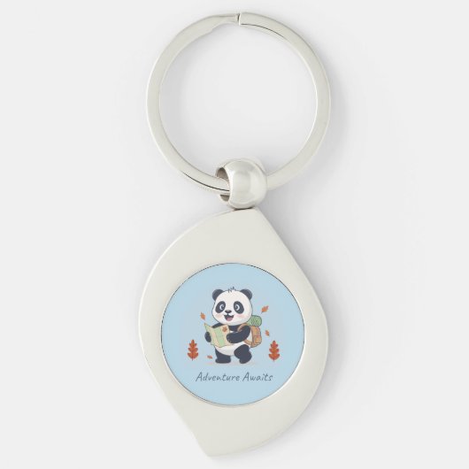 Porte-clés L'aventure Attend Panda (Devant)