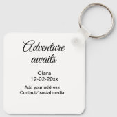 Porte-clés L'aventure commence ajouter nom date année lieu (Dos)