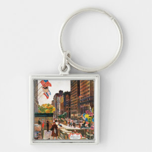 Porte-clés L'avenue du Michigan, Chicago par John hésitent