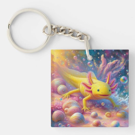 Porte-clés L'Axolotl Joyeux (Devant)