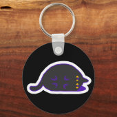 Porte-clés Lay Down Chonky Black Cat Keychain  (Recto)