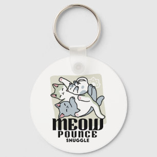 Porte-clés Laze Furr Days - Cute Lazy Cats Design