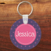 Porte-clés Lazer rose pourpre (Recto)