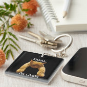 Porte-clés Lazy Brown Chat Chillin, Clavier (Devant Droit)