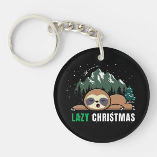 Porte-clés Lazy Christmas Sloth Funny