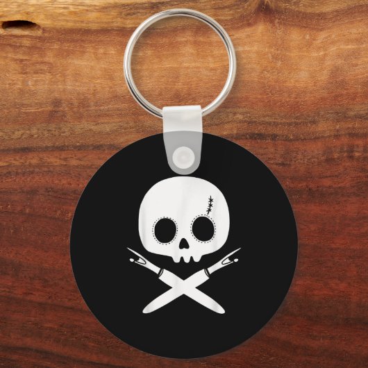 Porte-clés Lazy Halloween Costume Sewing Rate Skull Seam Ripp (Recto)