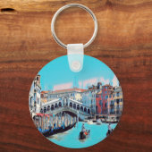Porte-clés ldp VENICE - gondolas - rialto - (Recto)