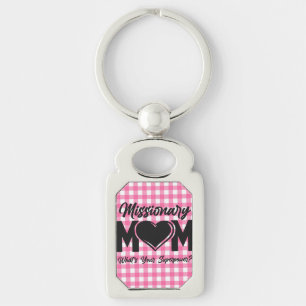 Porte-clés LDS Mormon Missionary Mom Metal Porte - clé tag c