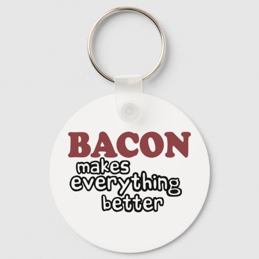 Porte-clés le bacon améliore tout (Recto)