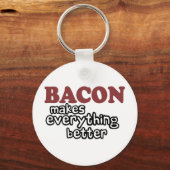 Porte-clés le bacon améliore tout (Recto)