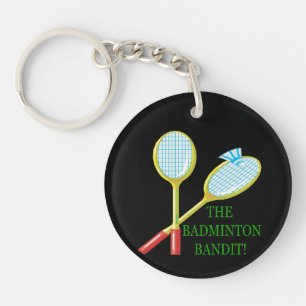 Porte-clés Le bandit de badminton