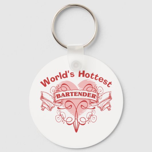 Porte-clés Le barman le plus chaud du monde (Recto)