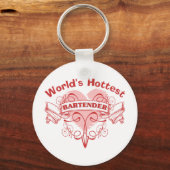 Porte-clés Le barman le plus chaud du monde (Recto)