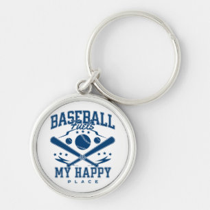 Porte-clés Le baseball alimente mon havre de paix