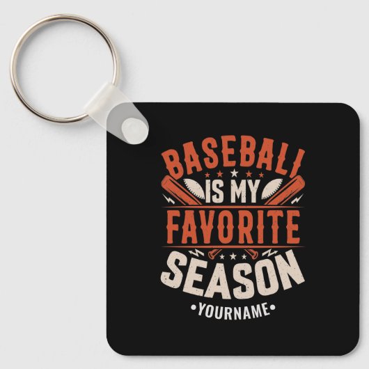 Porte-clés Le baseball est ma saison préférée (Recto)