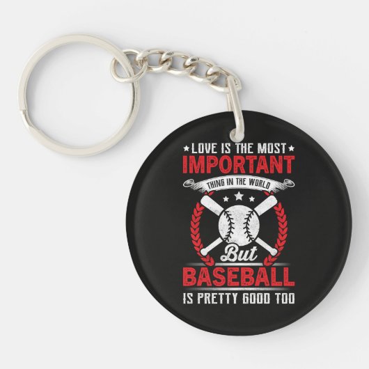 Porte-clés Le baseball est plutôt bien (Devant)