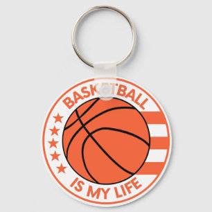 Porte-clés Le basket-ball est ma vie. Idées cadeaux de joueur