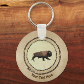 Porte-clés Le Bison De Galage Sur Papier Ancien (Recto)