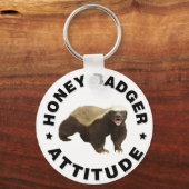Porte-clés Le blaireau de miel a une attitude (Recto)