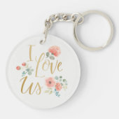 Porte-clés Le blanc de floraison | I de plaisir nous aiment (Dos)