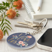 Porte-clés Le bleu de floraison | I de plaisir nous aiment (Devant droit)