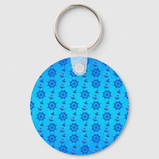 Porte-clés Le bleu embarque la roue et l'ancre (Recto)