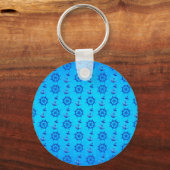 Porte-clés Le bleu embarque la roue et l'ancre (Recto)