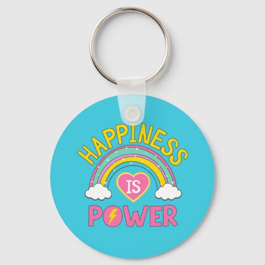 Porte-clés Le bonheur est Power Rainbow (Recto)