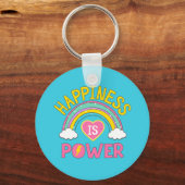 Porte-clés Le bonheur est Power Rainbow (Recto)