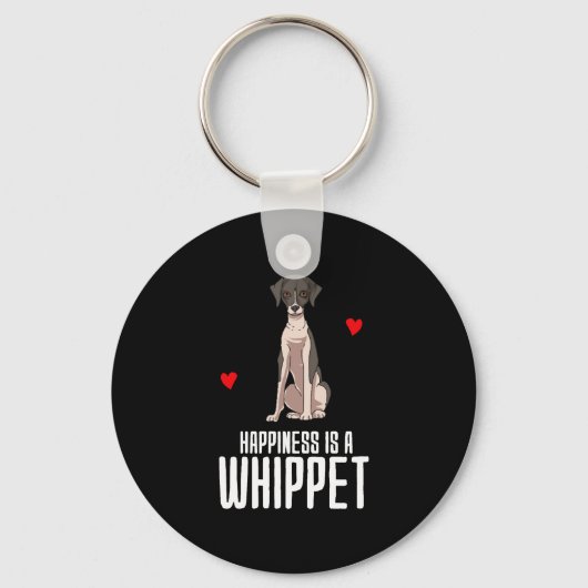 Porte-clés Le Bonheur Est Un Whippet (Recto)