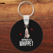 Porte-clés Le Bonheur Est Un Whippet (Recto)