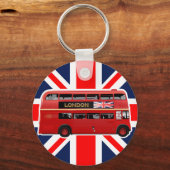 Porte-clés Le bus londonien Red Double Decker (Recto)
