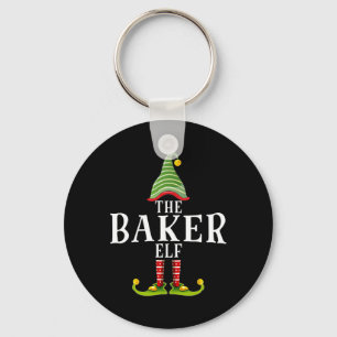Porte-clés Le Byker Elf drôle de pyjama assorti de Noël