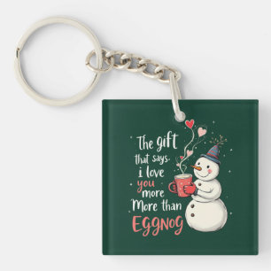 Porte-clés Le Cadeau Qui Dit 'Je T'aime Plus Que L'Eggnog
