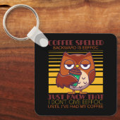 Porte-clés Le Café Écrit En Arrière Est Eeffoc (Recto)