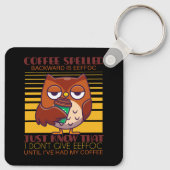 Porte-clés Le Café Écrit En Arrière Est Eeffoc (Dos)