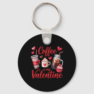 Porte-clés Le café est ma boisson glacée Cupcake de la Saint-