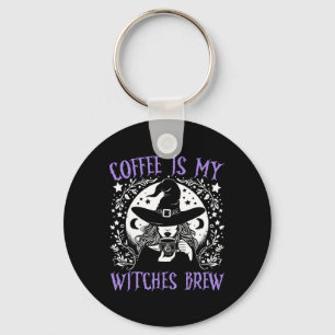 Porte-clés Le café est mes sorcières Brew Retro Halloween sor