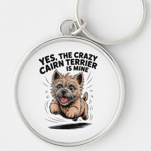 Porte-clés Le Cairn Terrier fou est à moi (Devant)