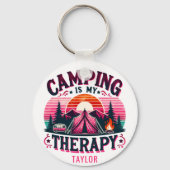 Porte-clés Le Camping Est Ma Thérapie (Verso)