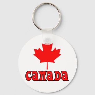 Porte-clés Le CANADA avec la feuille d'érable rouge